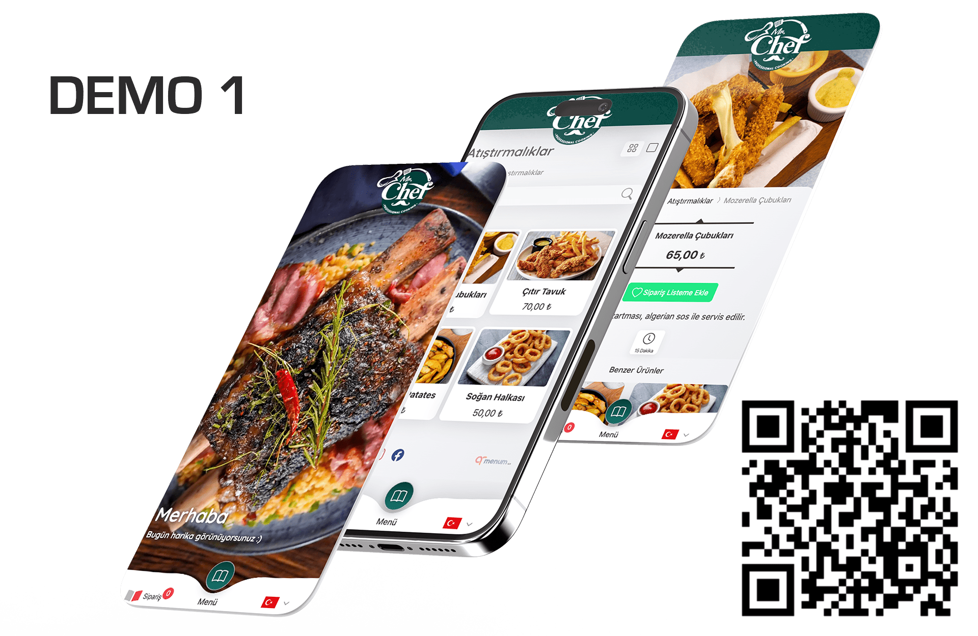 QR Menü Demo 1 - Klasik restoran tasarımı örneği